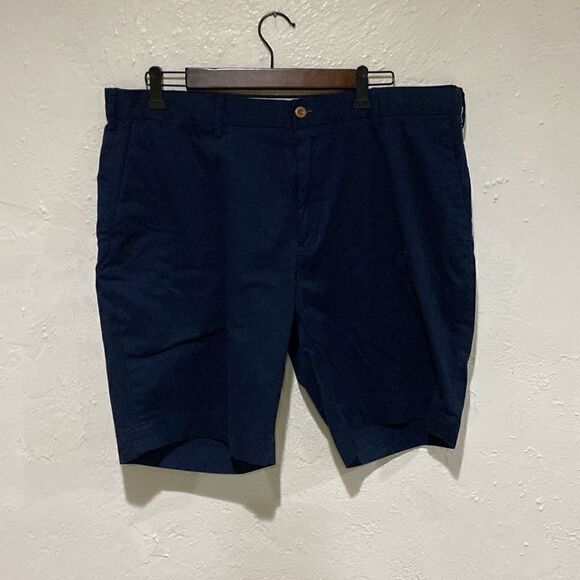 Polo Ralph Lauren Shorts 38 Dark Blue Flat Front Stretch Classic Fit Inseam 9 - Picture 1 of 6